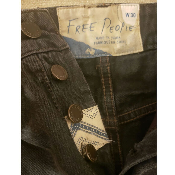 Free People black patchwork Miniskirt Vintage size 30 - Picture 3 of 3